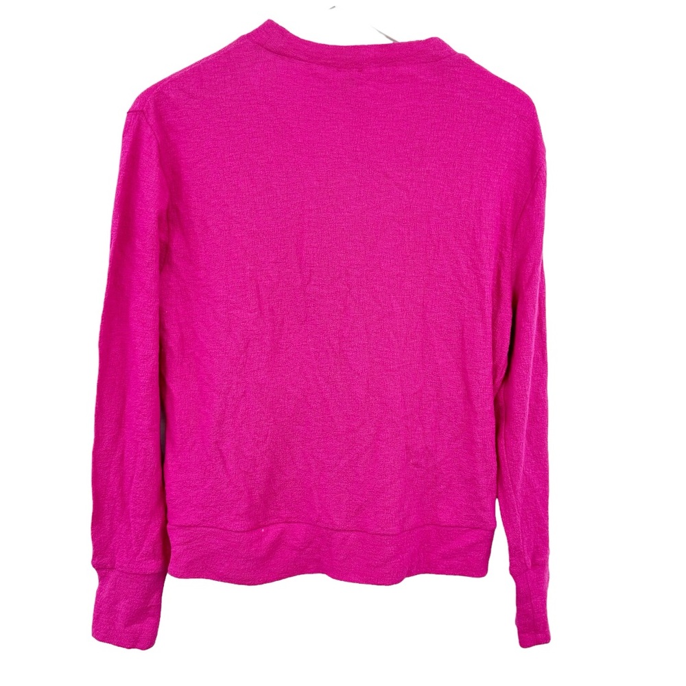 J Crew Faux Wrap Textured Crepe Top Pink Size Small - Picture 3 of 5